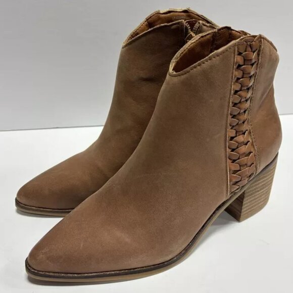 Lucky Brand Women’s Cosmio Brown Zip Booties, Size 6 M - Picture 5 of 7